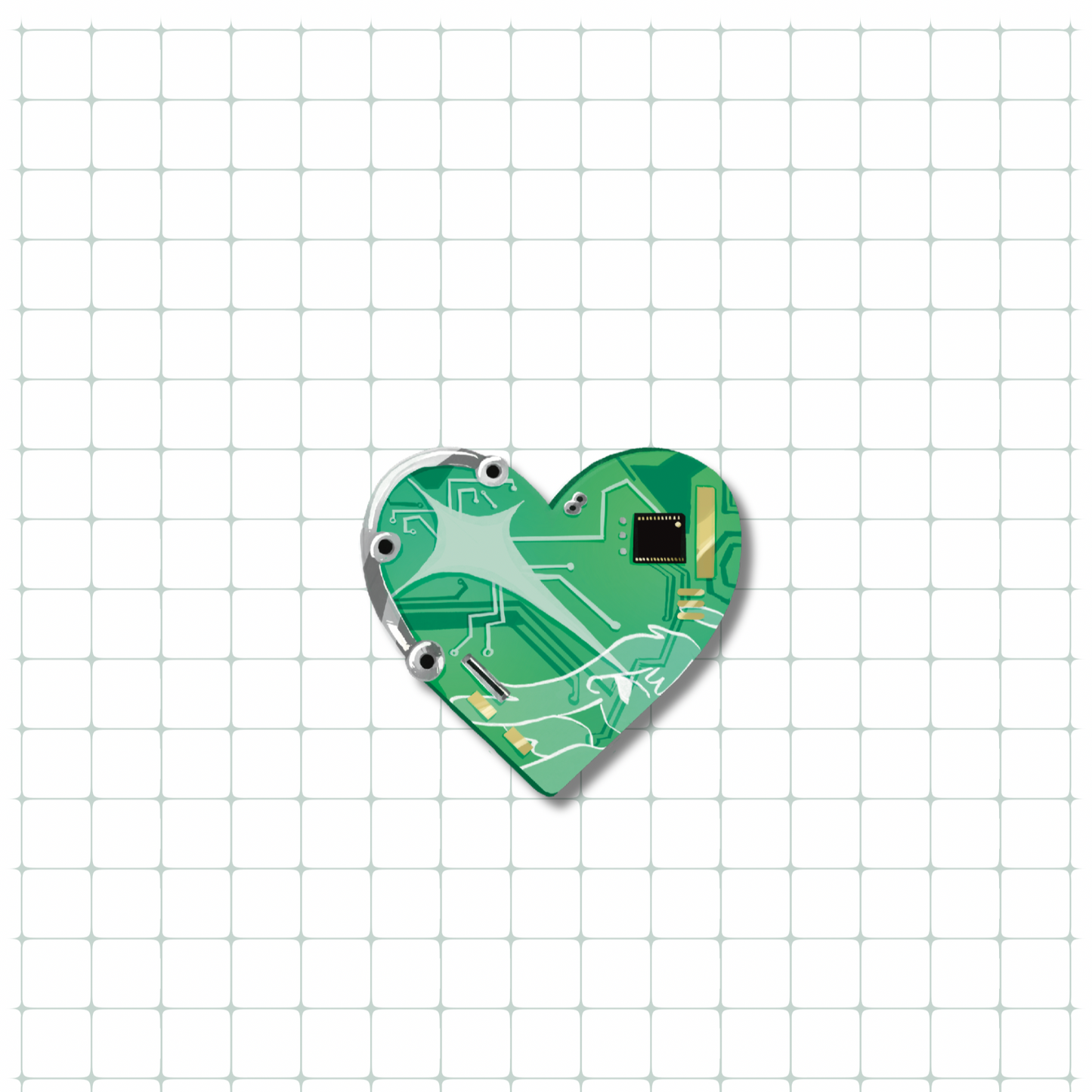 Computer Heart Sticker