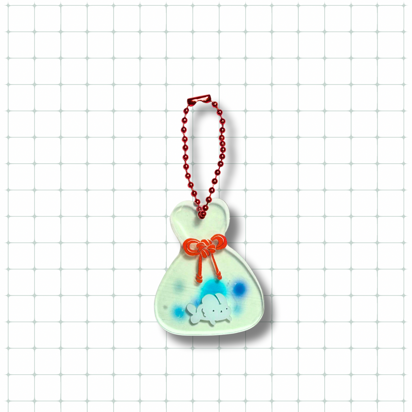 bunny fish keychain
