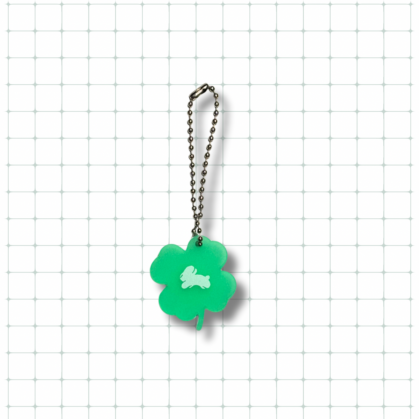 lucky bunny frosted keychain