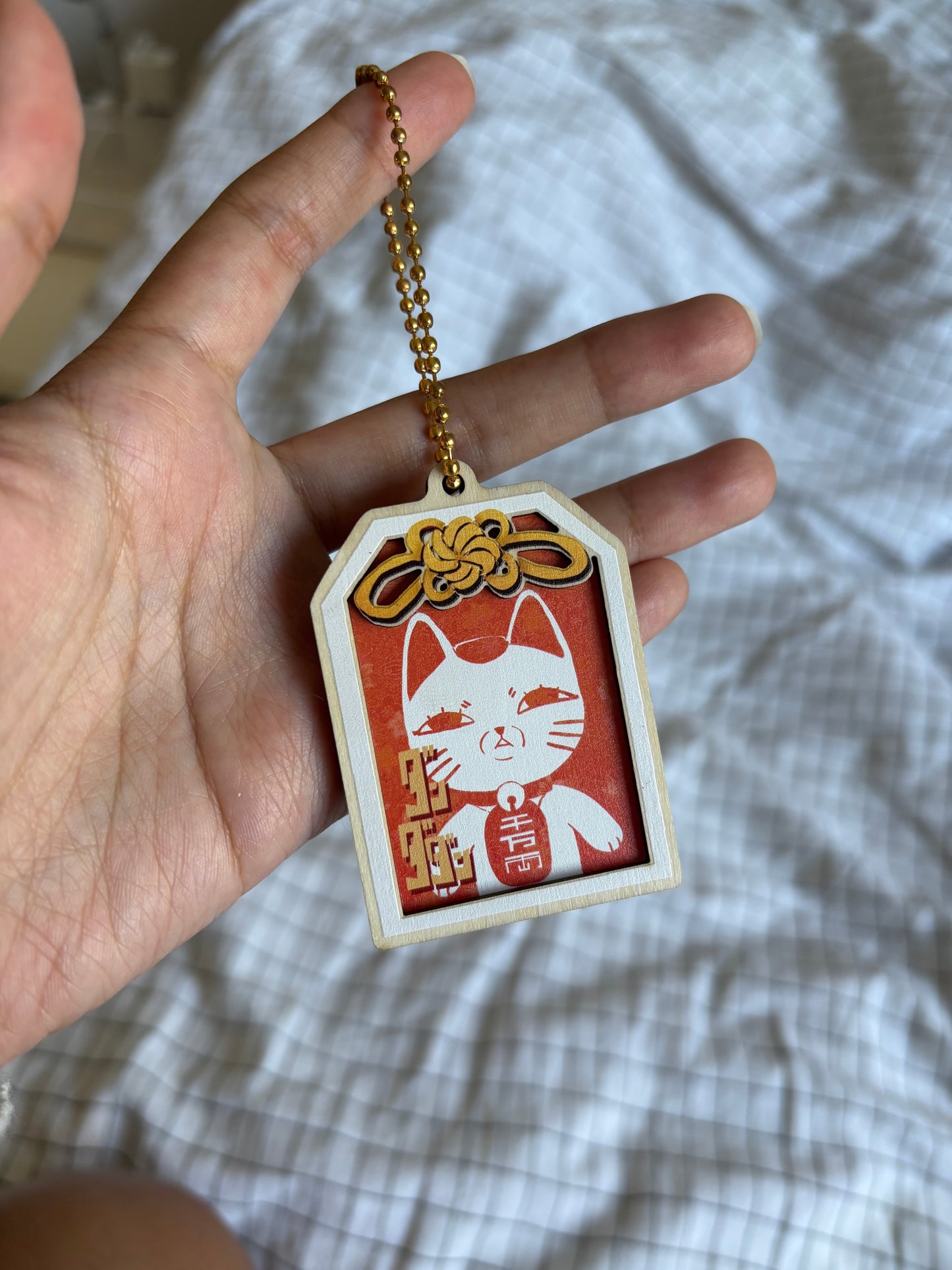 Turbo Granny Wooden Keychain